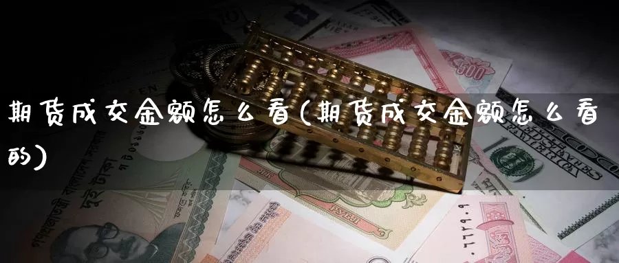 期货成交金额怎么看(期货成交金额怎么看的)