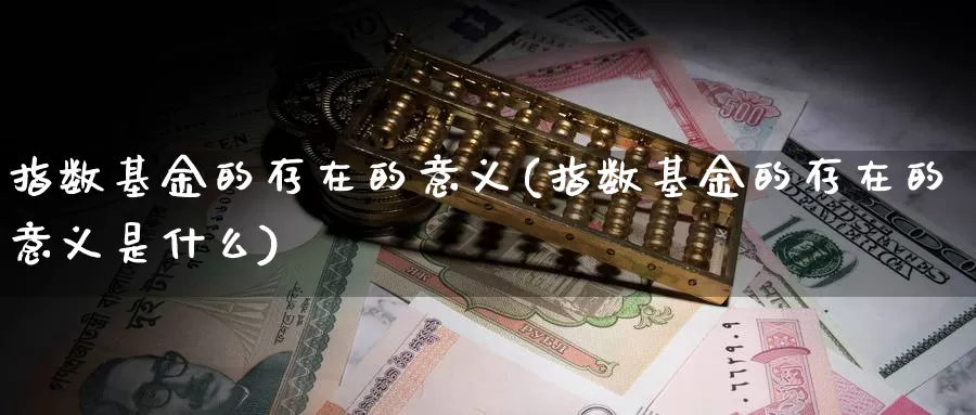 指数基金的存在的意义(指数基金的存在的意义是什么)