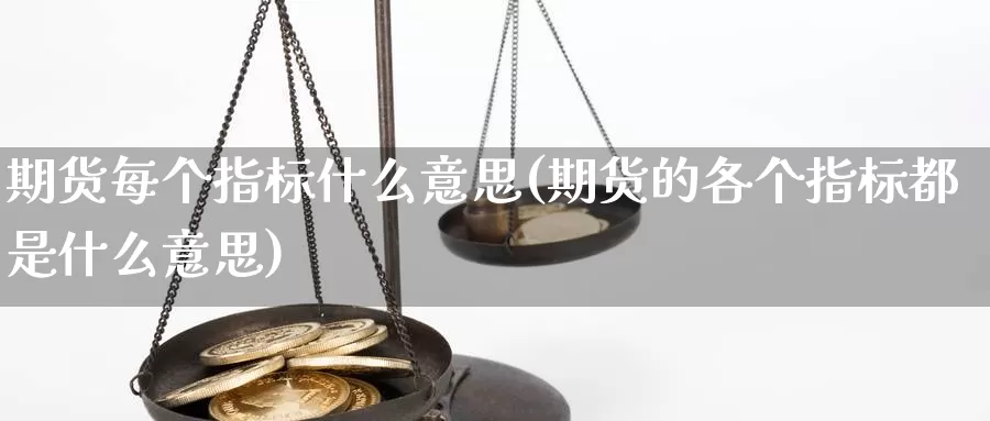 期货每个指标什么意思(期货的各个指标都是什么意思)